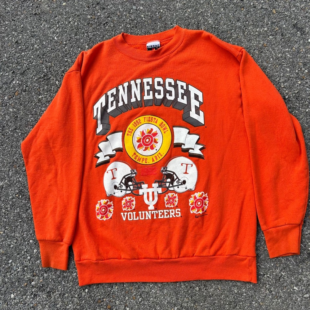 Vintage 1992 Tennessee Volunteers Fiesta Bowl Sweatshirt Signal Sports Orange XL